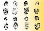 8 Shoeprints - Highly detailed transparent vectors so they can be overliad onto other graphic elements