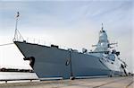 The German frigate F 221 "Hessen" in Riga, Latvia.