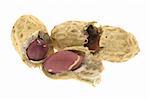 Heap of a peanut in a peel isolated on a white background