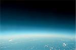 earths blue horizon from the edge of space