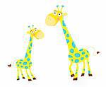 Vector Illustration of giraffe mother and son. See similar pictures in my portfolio!
