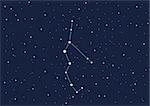 illustration of constellation "Perseus" in open space