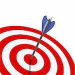 classic target 3d with arrow metaphoric success background
