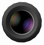 Vector illustration of realistic camera lenses