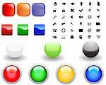 Collection of different icons for using in web design