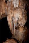 Coatia is full of caves like this one in limestone rocks. This is Inside details with  stalagmites and stalactites . Location: Dubrovnik area.