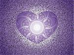 purple artistic pattern heart with background