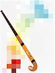 abstract colorful square background with hockey stick