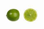 Green lime isolated over white background