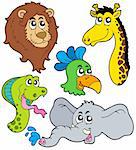 ZOO animals collection 6 - vector illustration.