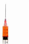 A medical syringe loaded with life saving medication.