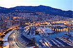 View of Monaco at night