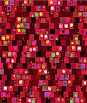 seamless texture of abstracted confetti on red  blocks