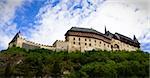 Medieval Karlstein castle on the hill. Czeck Republic