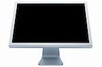 The modern and thin monitor on a white background