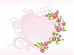 pink isolated heart shape frame with pink background