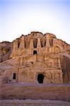 Petra - Nabataeans capital city (Al Khazneh) , Jordan. Tomb with obelisk - Egypt influence. Roman Empire period.