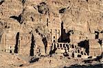 Petra Tombs - Nabataeans capital city (Al Khazneh) , Jordan.Roman Empire period. The Silk Tomb and Urn Tomb.