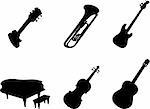 Set of musical instruments. Similar images can be found in my gallery.