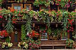 Typical beautiful floral adornments in Dienten, Salzkammergut region, Austria
