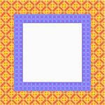 square frame with pattern in bright retro colors