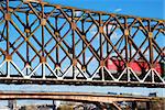 locomotive railway bridge construction on Danube in Belgrade