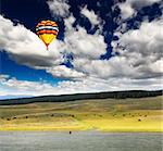 The scenery along the Yellowstone River in Yellowstone National Park