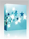 Software package box Dynamic flying stars abstract geometric wallpaper background