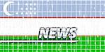 News information splash Flag of Uzbekistan, national country symbol illustration