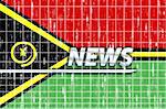 News information splash Flag of Vanuatu, national country symbol illustration