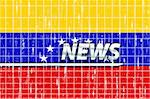 News information splash Flag of Venezuela, national country symbol illustration