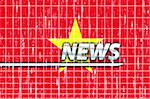 News information splash Flag of Vietnam, national country symbol illustration