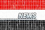 News information splash Flag of Yemen, national country symbol illustration