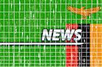 News information splash Flag of Zambia, national country symbol illustration