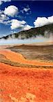 The scenery at Midway Geyser Basin in Yellowstone National Park