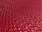 Infinite waved red strips in perspective - computer generated texture