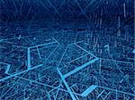 Deep blue wire 3d structure