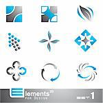 Elements for Design - 9 Abstract 2D Pieces - Set 1