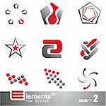 Elements for Design - 9 Abstract 2D Pieces - Set 2