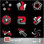 Elements for Design - 9 Abstract 2D Pieces - Set 2a