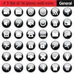 New collection of different icons for using in web design. Set #5. General.