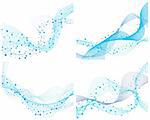 Abstract water vector backgrounds set with bubbles of air