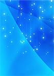 Abstraction background of blue color with sparks