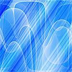 Abstract flowing lines on a soft blue backgrond