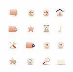 Vector illustration ? set of elegant  simple icons for common internet functions