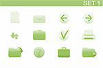 Vector illustration ? set of elegant simple icons for common computer functions. Set-1