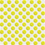 seamless texture of many 3d yellow smiley faces