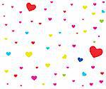 color seamless pattern with hearts