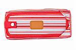 A red pencil case isolated on white background