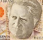 Camara Cascudo on 50000 Cruzerios 1992 Banknote from Brazil. Anthropologist, folklorist, historian, lawyer, journalist and lexicographer.